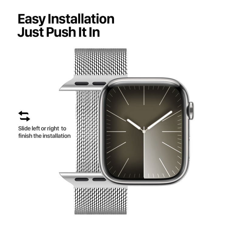 For Apple Watch Series 4 40mm DUX DUCIS Milanese Pro Series Stainless Steel Watch Band(Silver) - Watch Bands by DUX DUCIS | Online Shopping UK | buy2fix