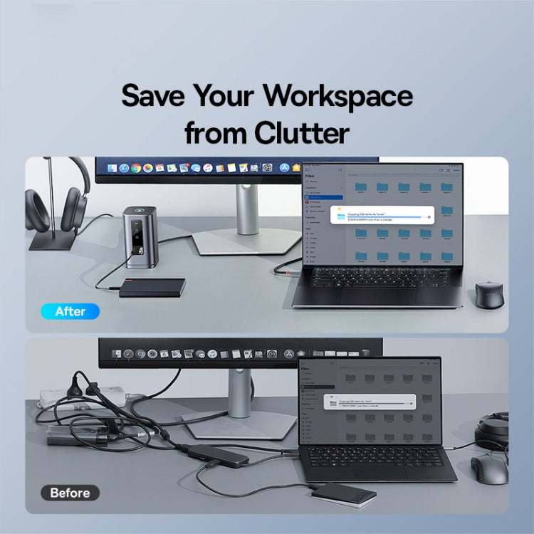 Baseus Spacemate Series 11 in 1 Working Station Multifunctional USB-C / Type-C HUB Adapter(Space Grey) - USB HUB by Baseus | Online Shopping UK | buy2fix