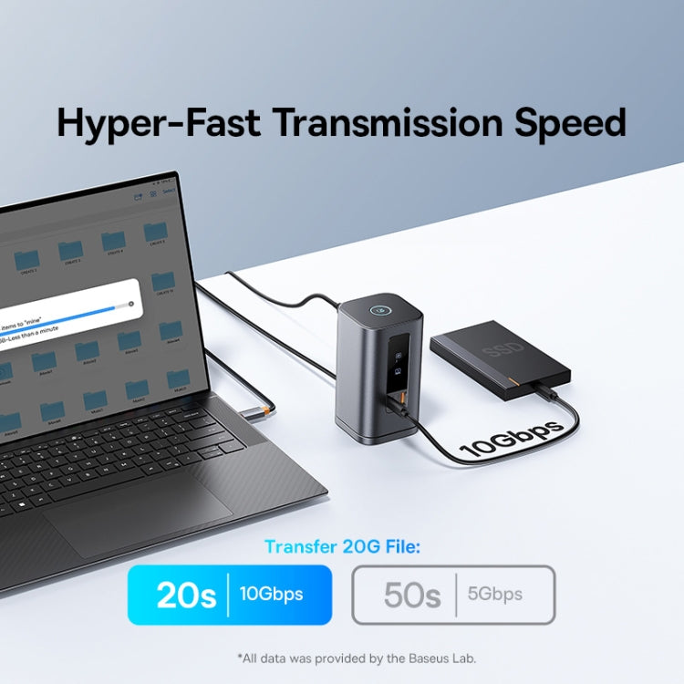 Baseus Spacemate Series 11 in 1 Working Station Multifunctional USB-C / Type-C HUB Adapter(Space Grey) - USB HUB by Baseus | Online Shopping UK | buy2fix