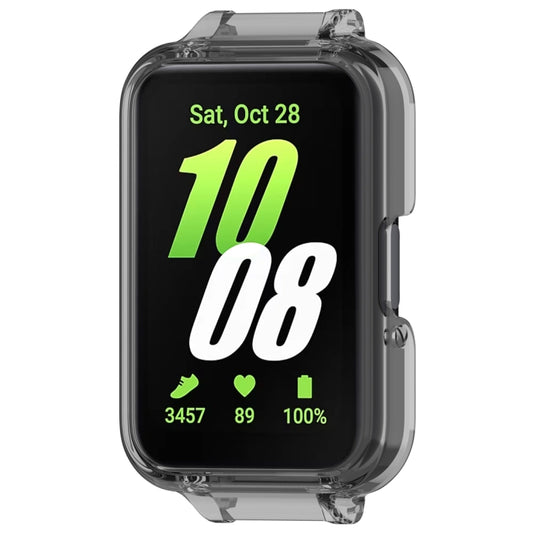 For Samsung Galaxy Fit 3 12mm Half Coverage Hollowed PC Watch Protective Case(Transparent Black) by buy2fix