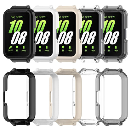 For Samsung Galaxy Fit 3 12mm Half Coverage Hollowed PC Watch Protective Case(White) - Watch Cases by buy2fix | Online Shopping UK | buy2fix