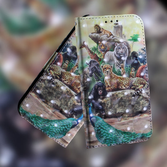 For Google Pixel 9 Pro 3D Colored Horizontal Flip Leather Phone Case(Zoo) by buy2fix