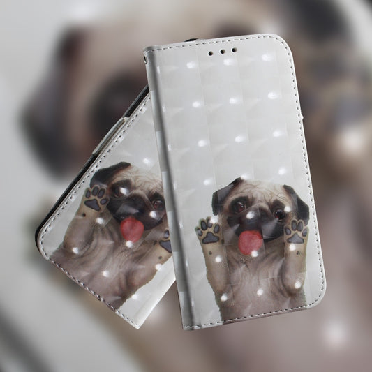 For Google Pixel 9 Pro 3D Colored Horizontal Flip Leather Phone Case(Pug) by buy2fix