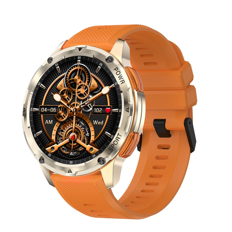 LEMFO AK59 1.43 inch AMLOED Round Screen Silicone Strap Smart Watch(Gold) by LEMFO