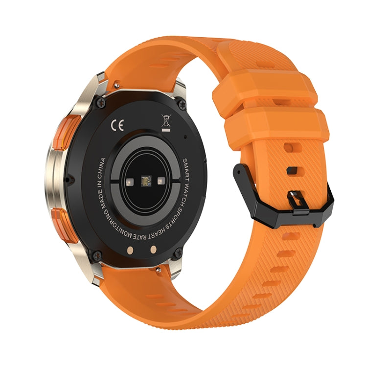 LEMFO AK59 1.43 inch AMLOED Round Screen Silicone Strap Smart Watch(Gold) by LEMFO