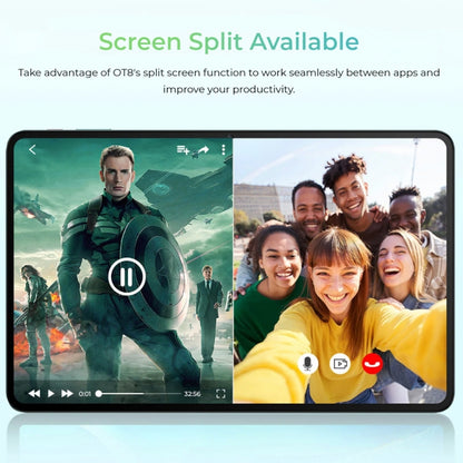 [HK Warehouse] OUKITEL OT8 Tablet PC 11 inch, 6GB+256GB, Android 13 Unisoc Tiger T606 Octa Core, Support Dual SIM 4G Network, EU Plug(Green) - Other by OUKITEL | Online Shopping UK | buy2fix