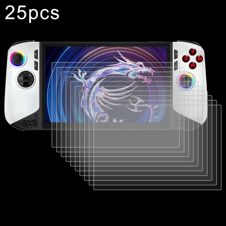 For MSI Claw 8 AI+ 25pcs 9H 0.3mm Explosion-proof Tempered Glass Film - Cover Case by buy2fix | Online Shopping UK | buy2fix