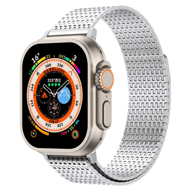 For Apple Watch Series 6 40mm Milanese Loop Magnetic Clasp Stainless Steel Watch Band(Silver) - Watch Bands by buy2fix | Online Shopping UK | buy2fix