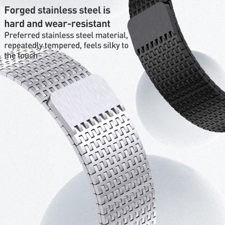 For Apple Watch Ultra 49mm Milanese Loop Magnetic Clasp Stainless Steel Watch Band(Titanium Gold) by buy2fix