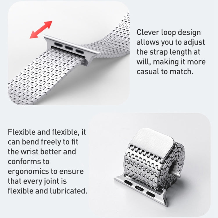 For Apple Watch Ultra 49mm Milanese Loop Magnetic Clasp Stainless Steel Watch Band(Titanium Gold) by buy2fix