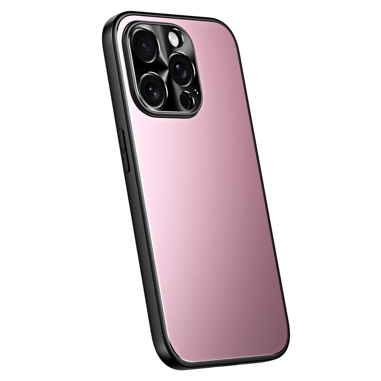For iPhone 12 Pro Max R-JUST RJ-61 Electroplating Frosted TPU + PC Phone Case(Pink) - iPhone 12 Pro Max Cases by R-JUST | Online Shopping UK | buy2fix