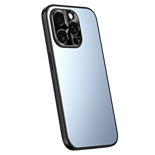 For iPhone 12 Pro Max R-JUST RJ-61 Electroplating Frosted TPU + PC Phone Case(Blue)