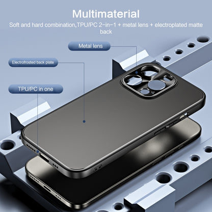 For iPhone 15 Pro R-JUST RJ-61 Electroplating Frosted TPU + PC Phone Case(Blue) by R-JUST