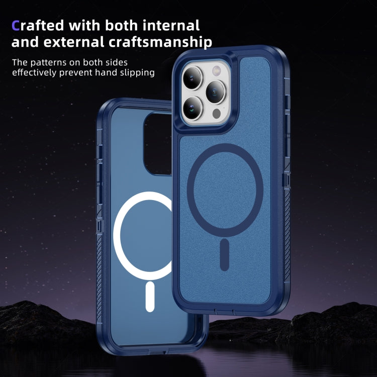 For iPhone 11 / XR Guard Magsafe Magnetic Ring Matte Phone Case(Royal Blue) - iPhone 11 Cases by buy2fix | Online Shopping UK | buy2fix