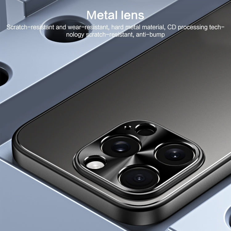 For iPhone 14 Plus R-JUST RJ-61 Electroplating Frosted TPU + PC Phone Case with Holder(Grey) by R-JUST