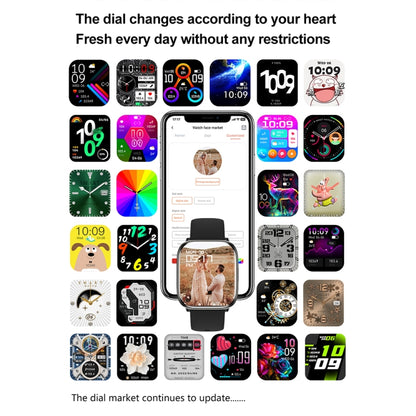HD12 1.75 inch IP68 Waterproof Smart Watch, Support Blood Oxygen Monitoring(Purple) by buy2fix