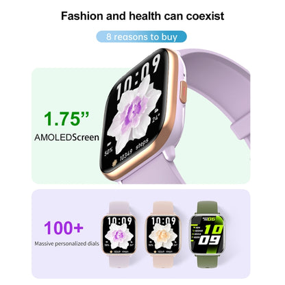 HD12 1.75 inch IP68 Waterproof Smart Watch, Support Blood Oxygen Monitoring(Purple) by buy2fix