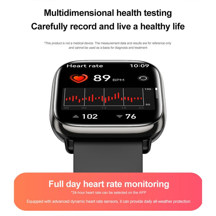 HD12 1.75 inch IP68 Waterproof Smart Watch, Support Blood Oxygen Monitoring(Purple) by buy2fix