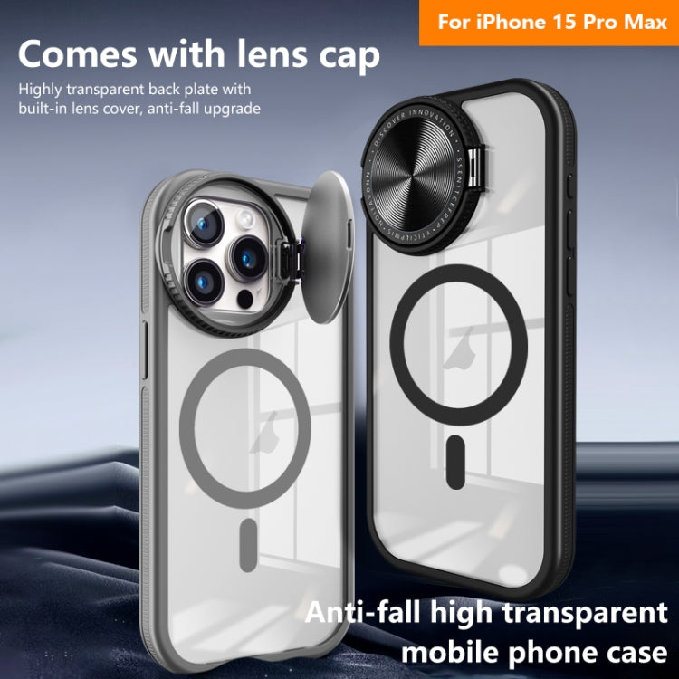 For iPhone 13 Pro Round Camshield MagSafe TPU Hybrid PC Phone Case(Purple) by buy2fix