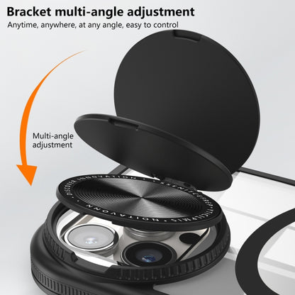 For iPhone 13 Pro Round Camshield MagSafe TPU Hybrid PC Phone Case(Purple) by buy2fix