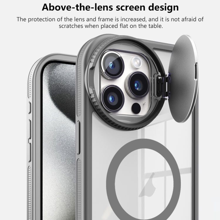 For iPhone 13 Pro Round Camshield MagSafe TPU Hybrid PC Phone Case(Purple) by buy2fix