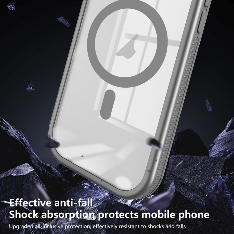 For iPhone 13 Pro Round Camshield MagSafe TPU Hybrid PC Phone Case(Purple) by buy2fix