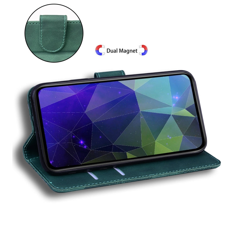 For Google Pixel 9 Pro Skin Feel Pure Color Flip Leather Phone Case(Green) by buy2fix