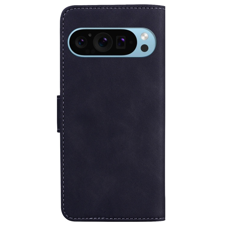 For Google Pixel 9 Pro Skin Feel Pure Color Flip Leather Phone Case(Black) by buy2fix