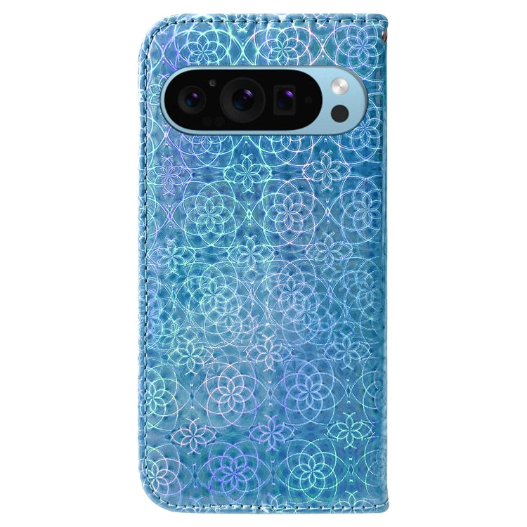 For Google Pixel 9 Colorful Magnetic Buckle Leather Phone Case(Blue) by buy2fix