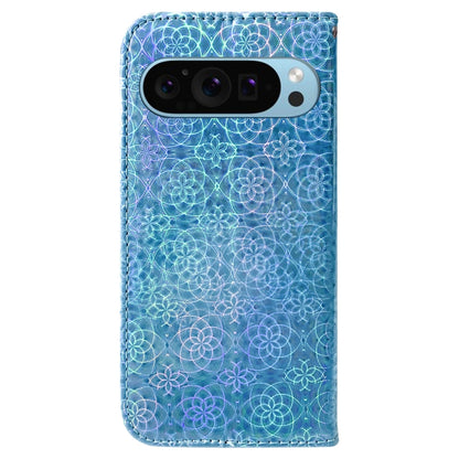 For Google Pixel 9 Colorful Magnetic Buckle Leather Phone Case(Blue) by buy2fix