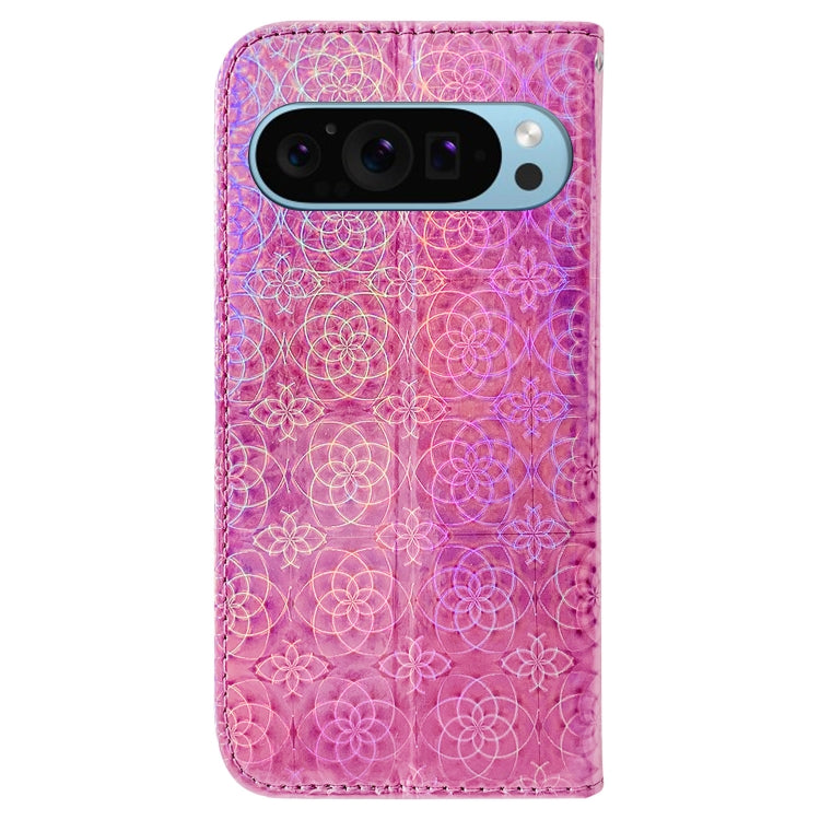 For Google Pixel 9 Colorful Magnetic Buckle Leather Phone Case(Pink) by buy2fix