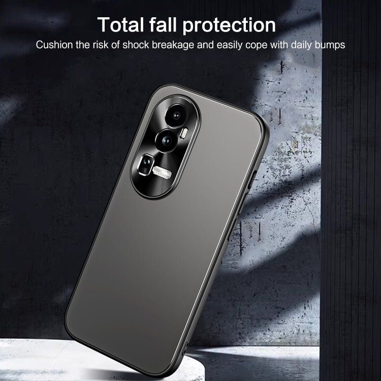 For OPPO Reno10 / Reno10 Pro Global R-JUST RJ-61 Electroplating Frosted TPU + PC Phone Case(Grey) - OPPO Cases by R-JUST | Online Shopping UK | buy2fix