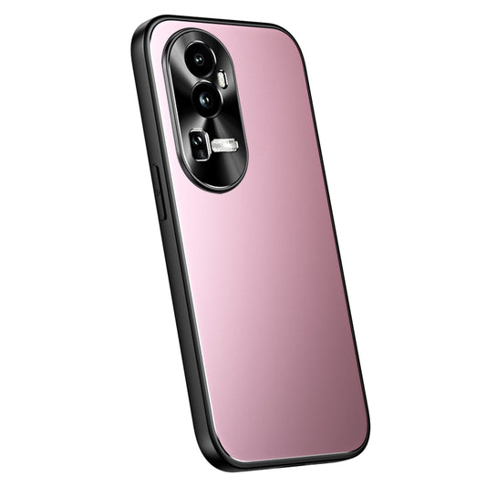 For OPPO Reno10 / Reno10 Pro Global R-JUST RJ-61 Electroplating Frosted TPU + PC Phone Case(Pink) - OPPO Cases by R-JUST | Online Shopping UK | buy2fix
