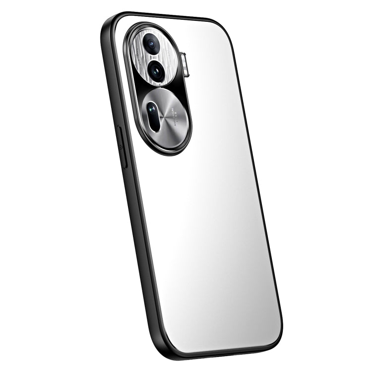 For OPPO Reno11 Global R-JUST RJ-61 Electroplating Frosted TPU + PC Phone Case(Silver) - Reno11 Cases by R-JUST | Online Shopping UK | buy2fix