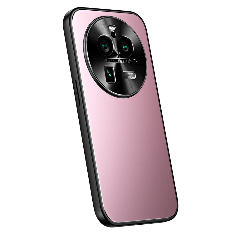For OPPO Find X6 R-JUST RJ-61 Electroplating Frosted TPU + PC Phone Case(Pink) - OPPO Cases by R-JUST | Online Shopping UK | buy2fix