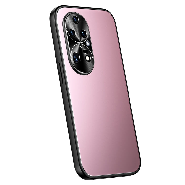 For Huawei P50 R-JUST RJ-61 Electroplating Frosted TPU + PC Phone Case(Pink) - Huawei Cases by R-JUST | Online Shopping UK | buy2fix