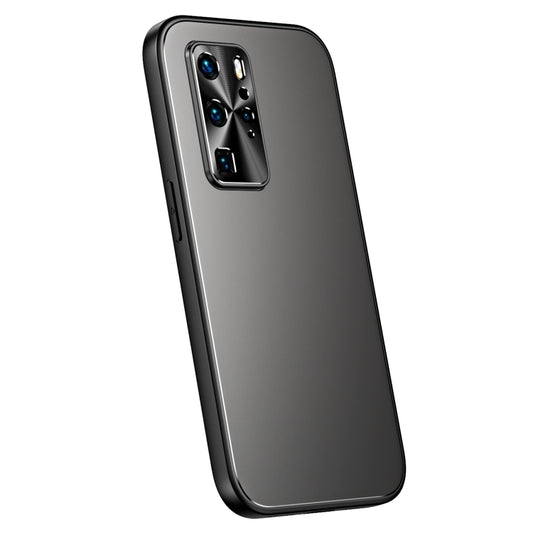 For Huawei P40 R-JUST RJ-61 Electroplating Frosted TPU + PC Phone Case(Grey) - Huawei Cases by R-JUST | Online Shopping UK | buy2fix