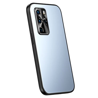 For Huawei P40 Pro R-JUST RJ-61 Electroplating Frosted TPU + PC Phone Case(Blue) - Huawei Cases by R-JUST | Online Shopping UK | buy2fix