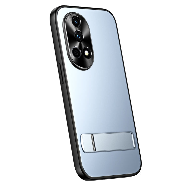 For Huawei nova 12 R-JUST RJ-61 Electroplating Frosted TPU + PC Phone Case with Holder(Blue) by R-JUST