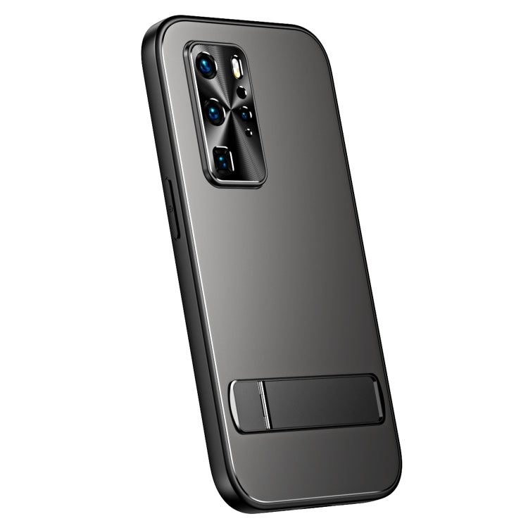 For Huawei P40 Pro R-JUST RJ-61 Electroplating Frosted TPU + PC Phone Case with Holder(Grey) - Huawei Cases by R-JUST | Online Shopping UK | buy2fix