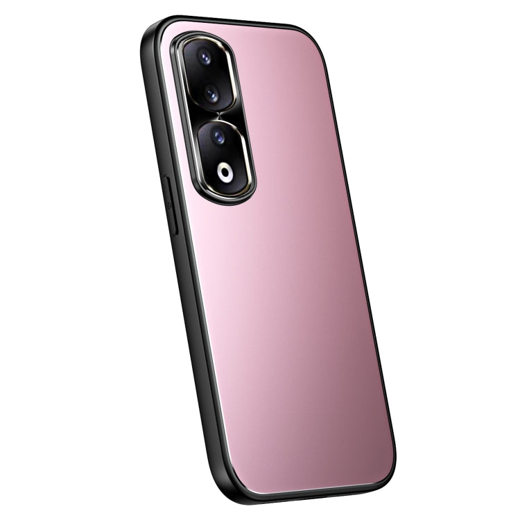 For Honor 90 R-JUST RJ-61 Electroplating Frosted TPU + PC Phone Case(Pink) by R-JUST