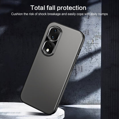For Honor 80 Pro R-JUST RJ-61 Electroplating Frosted TPU + PC Phone Case with Holder(Grey) - Honor Cases by R-JUST | Online Shopping UK | buy2fix
