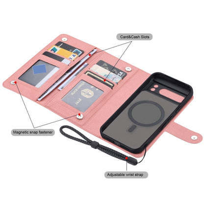 For Google Pixel 8 Pro ViLi GHA Series Shockproof MagSafe RFID Leather Attraction Horizontal Flip Phone Case(Pink) - Google Cases by ViLi | Online Shopping UK | buy2fix