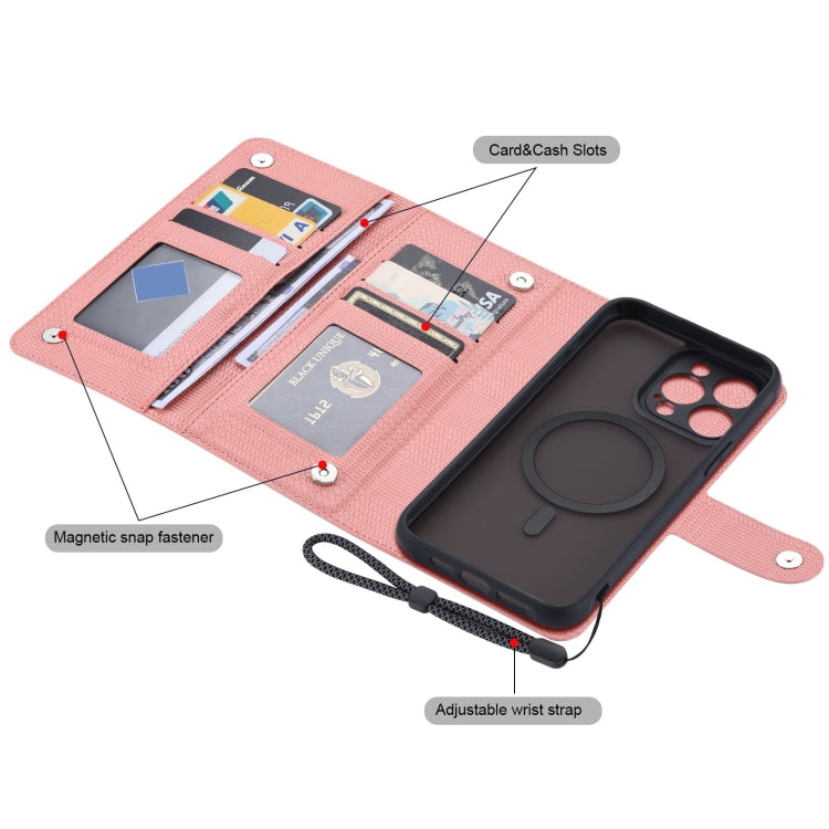 For iPhone 12 Pro Max ViLi GHA Series Shockproof MagSafe RFID Leather Attraction Horizontal Flip Phone Case(Pink) - iPhone 12 Pro Max Cases by ViLi | Online Shopping UK | buy2fix