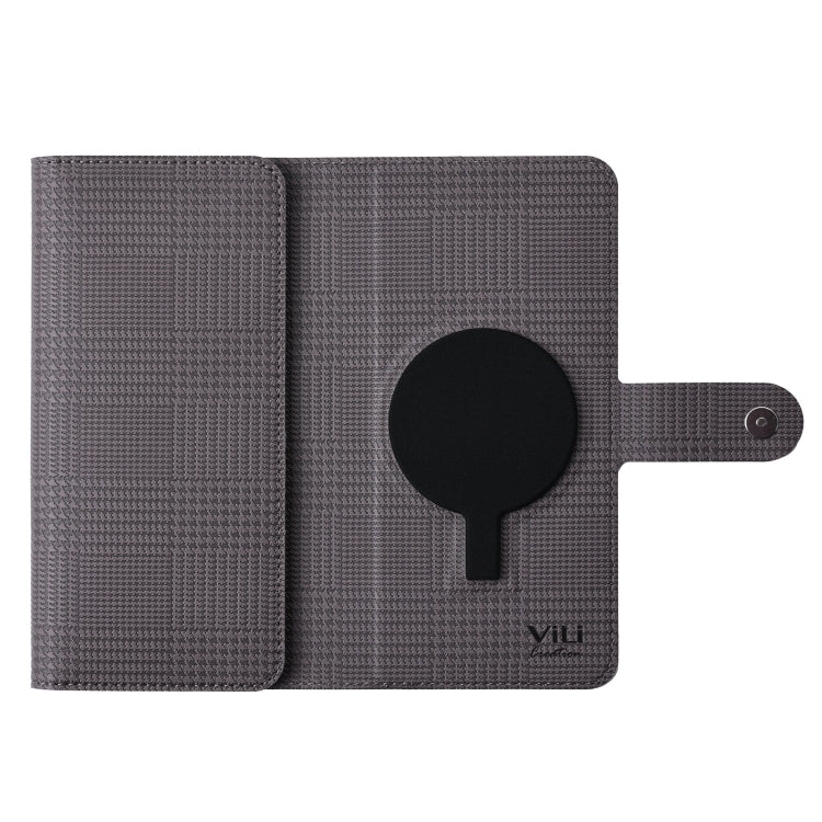For Google Pixel 8 Pro ViLi GHB Series MagSafe Magnetic Zipper Leather Phone Case(Grey) by ViLi