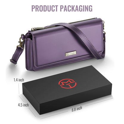 CaseMe Me30 Multi Functional Diagonal Cross Bag Phone Case(Purple) by CaseMe