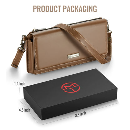 CaseMe Me30 Multi Functional Diagonal Cross Bag Phone Case(Brown) by CaseMe