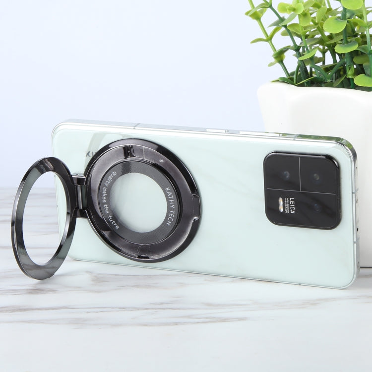 Ultra-thin Fold Plastics Phone Holder(Black) - Ring Holder by buy2fix | Online Shopping UK | buy2fix