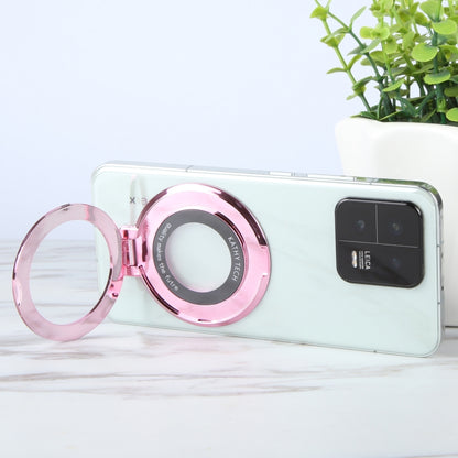 Glitter Ultra-thin Fold Plastics Phone Holder(Pink) - Ring Holder by buy2fix | Online Shopping UK | buy2fix