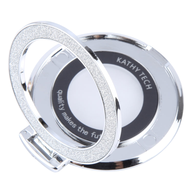 Glitter Ultra-thin Fold Plastics Phone Holder(Silver) - Ring Holder by buy2fix | Online Shopping UK | buy2fix